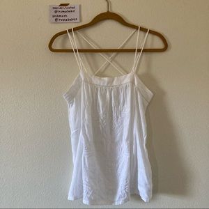 gap - strappy embroidered top